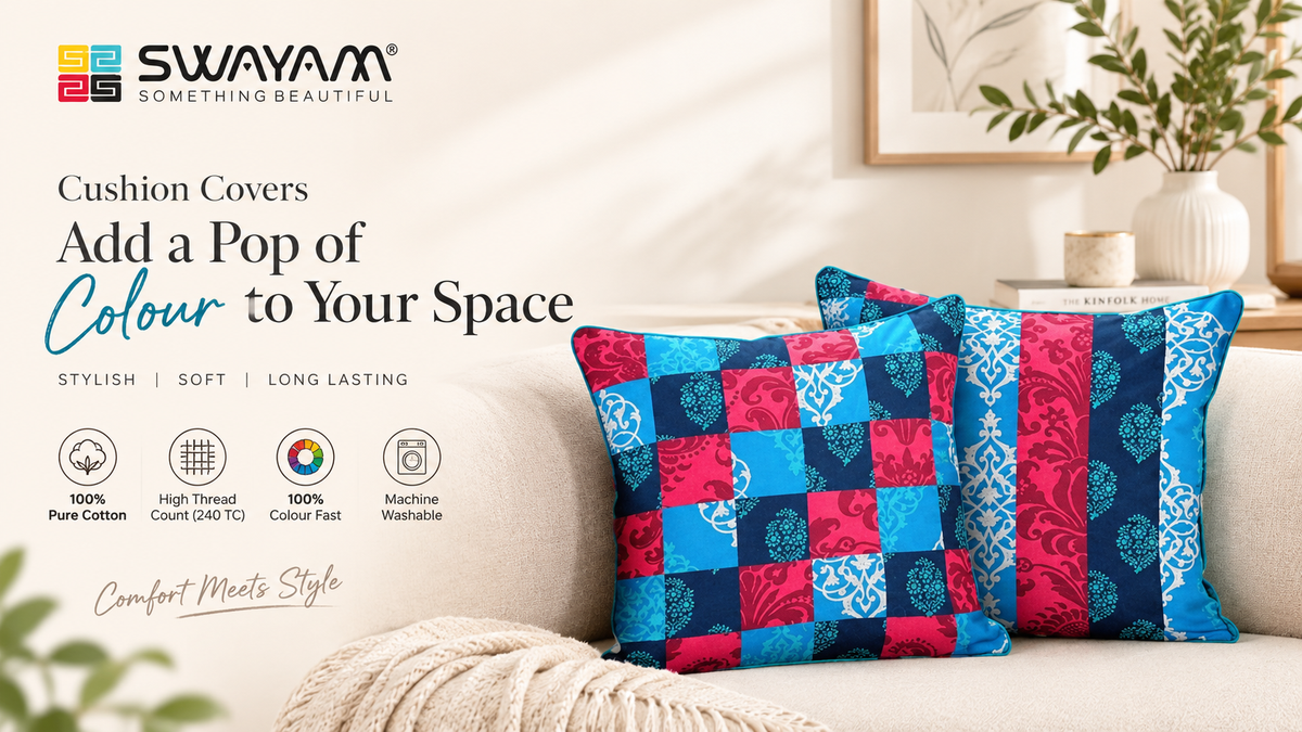 Let your creativity run wild with our vibrant patchwork cushion covers