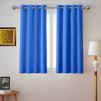 Royal Blue Serenity 250 GSM Polyester 100% Blackout Eyelet Curtain