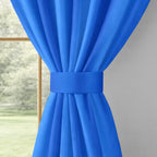 Royal Blue Serenity 250 GSM Polyester 100% Blackout Eyelet Curtain