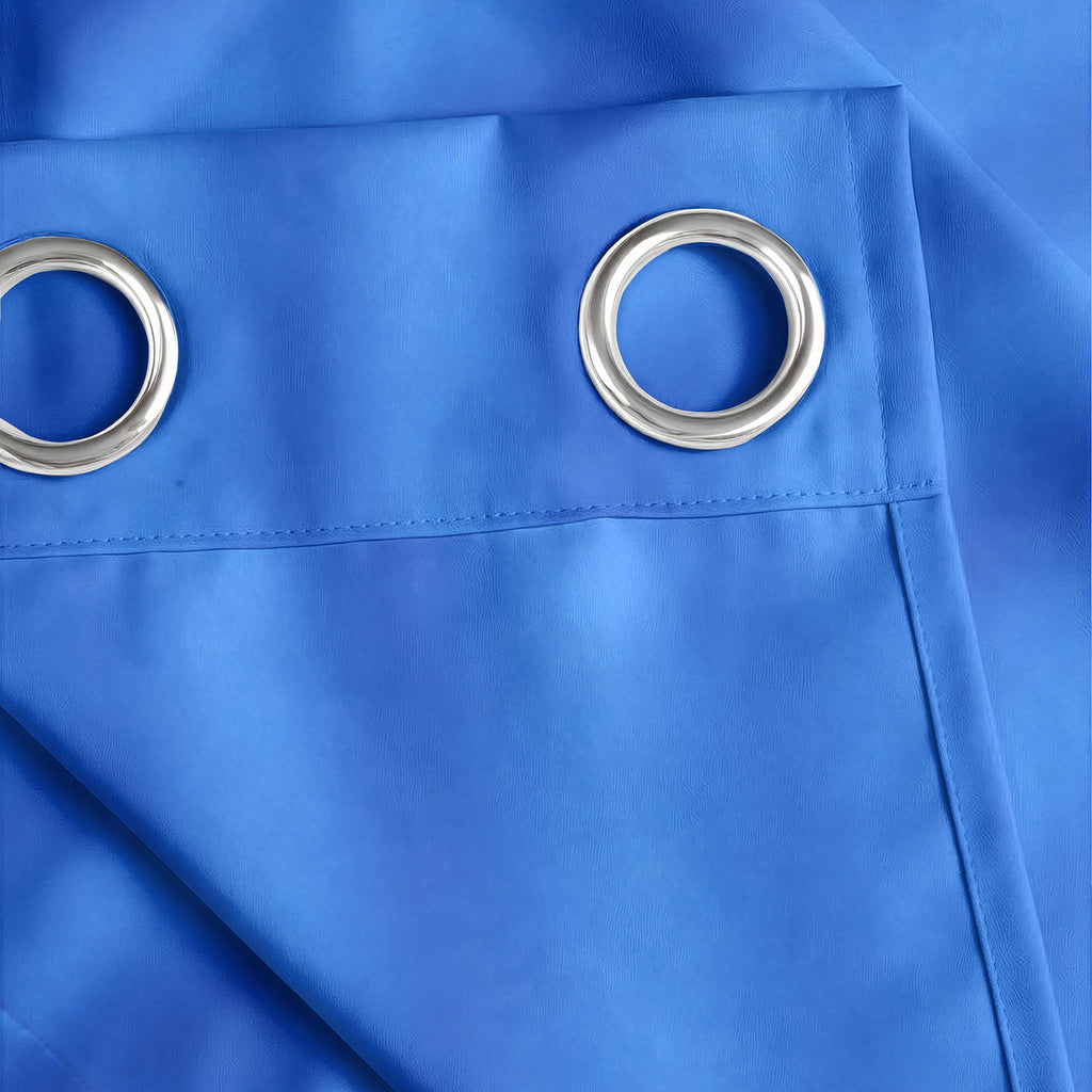 Royal Blue Serenity 250 GSM Polyester 100% Blackout Eyelet Curtain