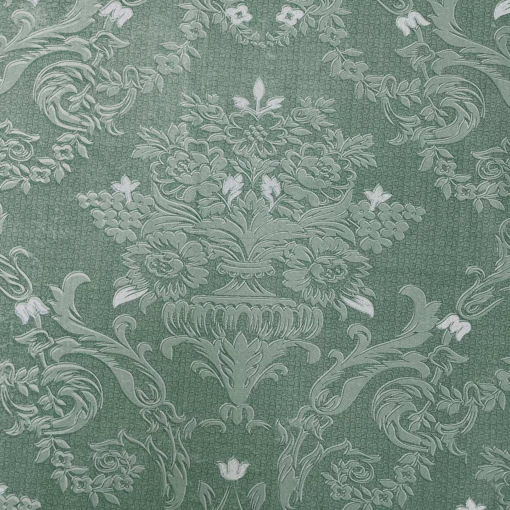 Vintage Damask Floral 180 TC 100% Cotton Double Queen Bedsheet With 2 Pillow Covers