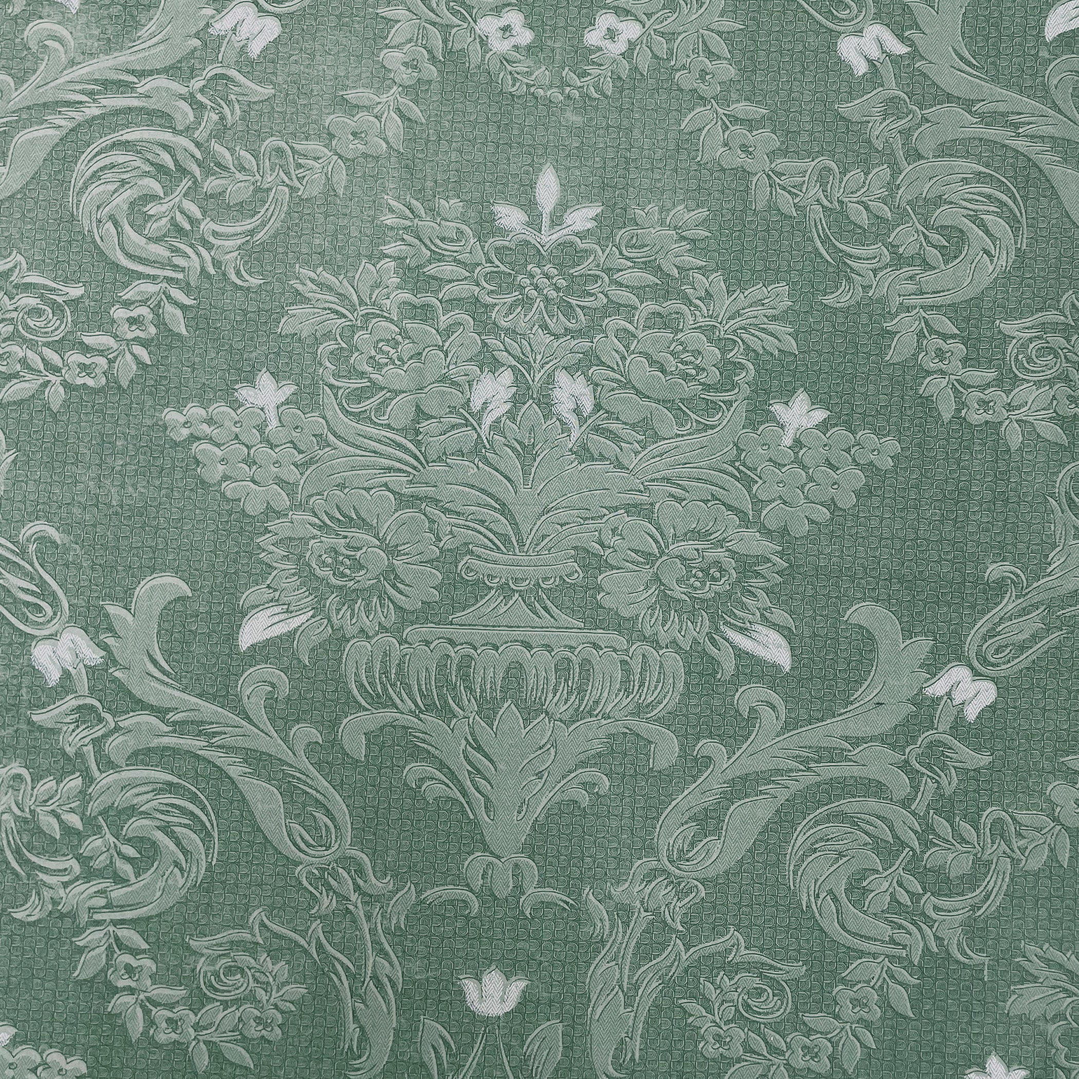 Vintage Damask Floral 180 TC 100% Cotton Super King Bedsheet With 2 Pillow Covers ( 108x108 Inches )