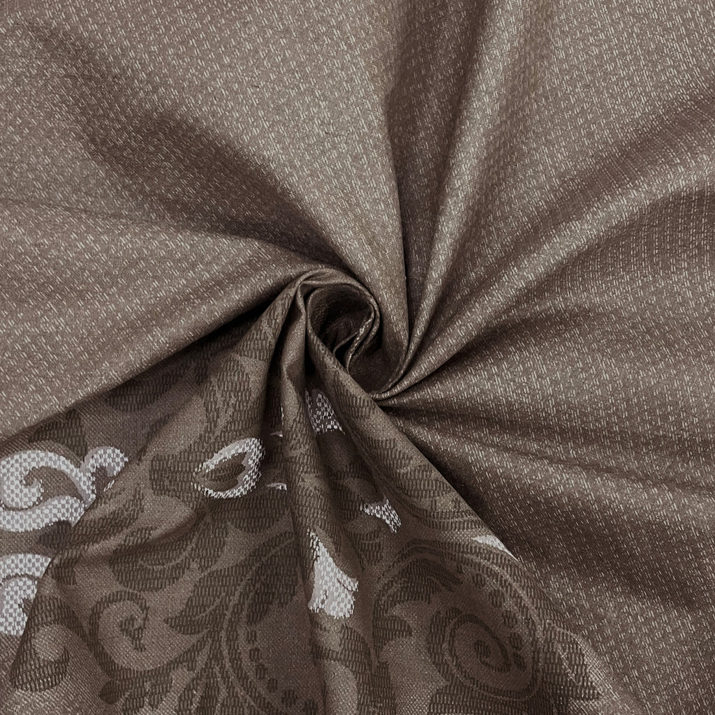 Classic Damask Motif 180 TC 100% Cotton King Fitted Bedsheet With 2 Pillow Covers