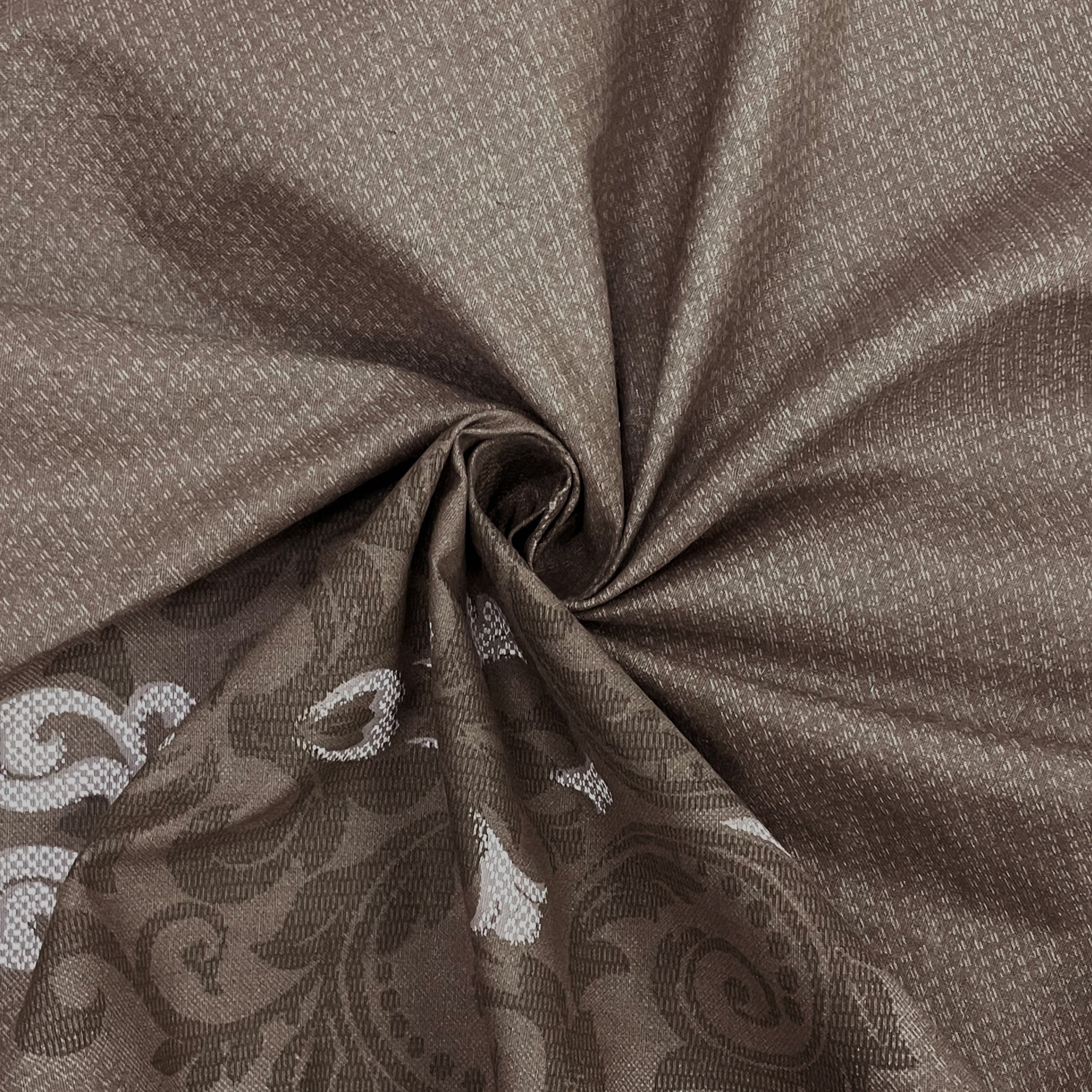 Classic Damask Motif 180 TC 100% Cotton Super King Bedsheet With 2 Pillow Covers ( 108x108 Inches )