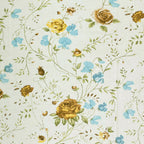 Ivory White Mustard Floral 144 TC Cotton Bedsheet with 2 Pillow Covers