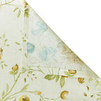 Ivory White Mustard Floral 144 TC Cotton Bedsheet with 2 Pillow Covers