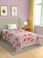 Soft Cotton Floral Pink Single AC Quilt