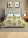 Elegant 100% cotton Motif Beige Double AC Quilt