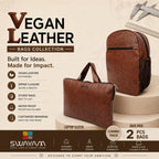 Premium Vegan Leather Backpack & Laptop Bag Combo