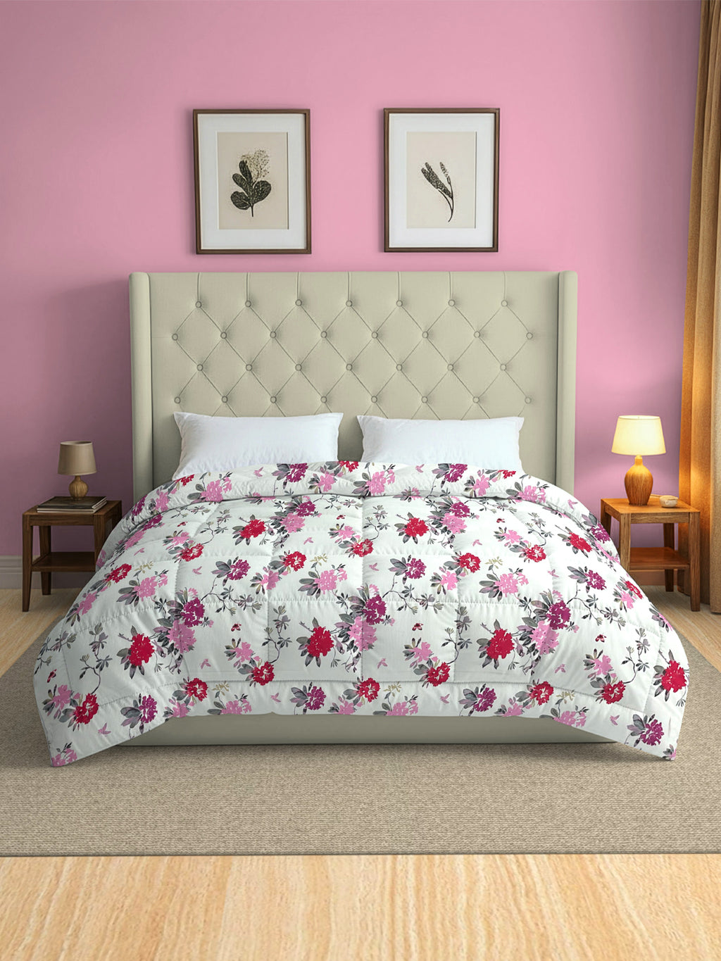 Soft Pure cotton Floral Pink Double Winter Quilt