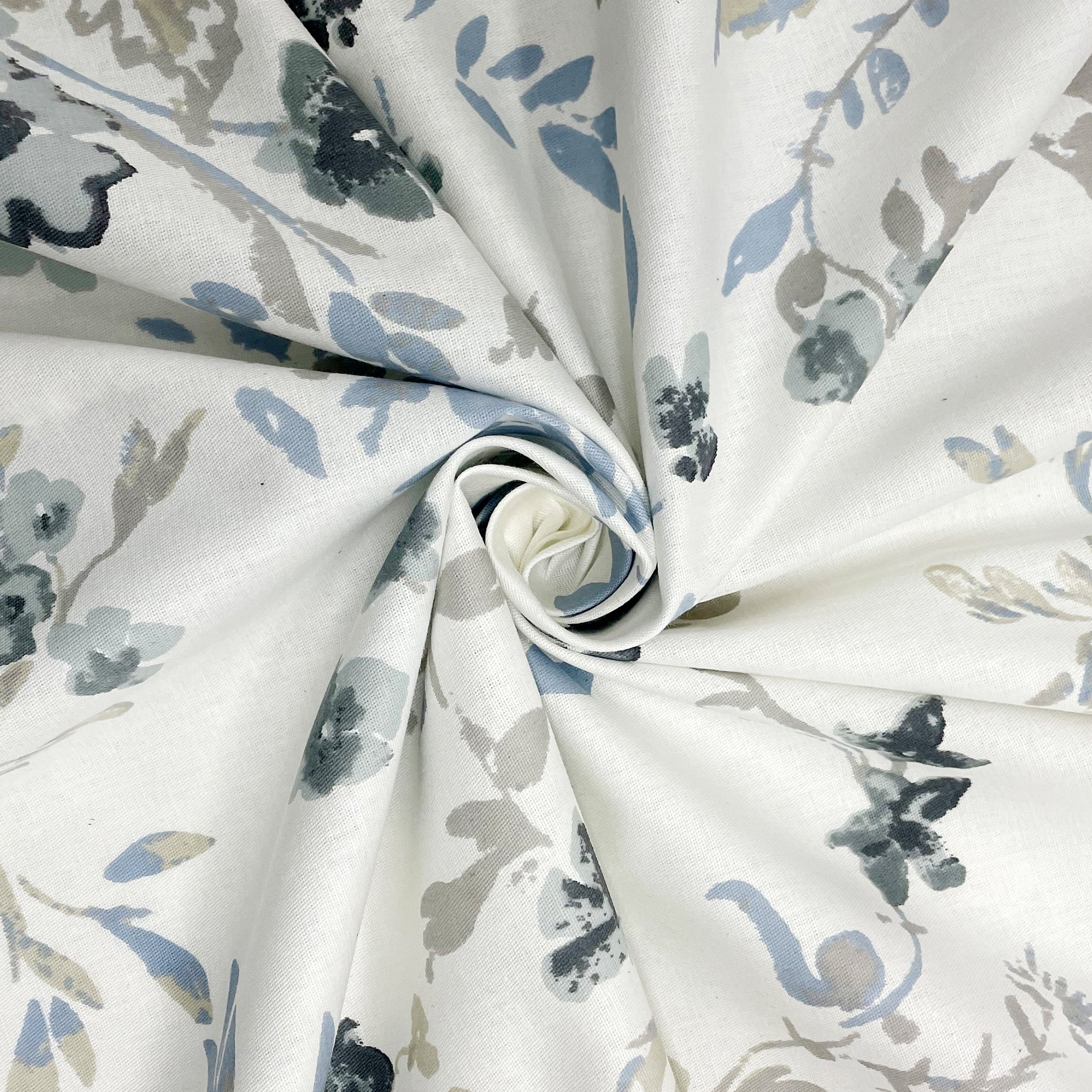 Grey Blossom Floral 210 TC Pure Cotton Super King Bedsheet With 2 Pillow Covers ( 108x108 Inches )