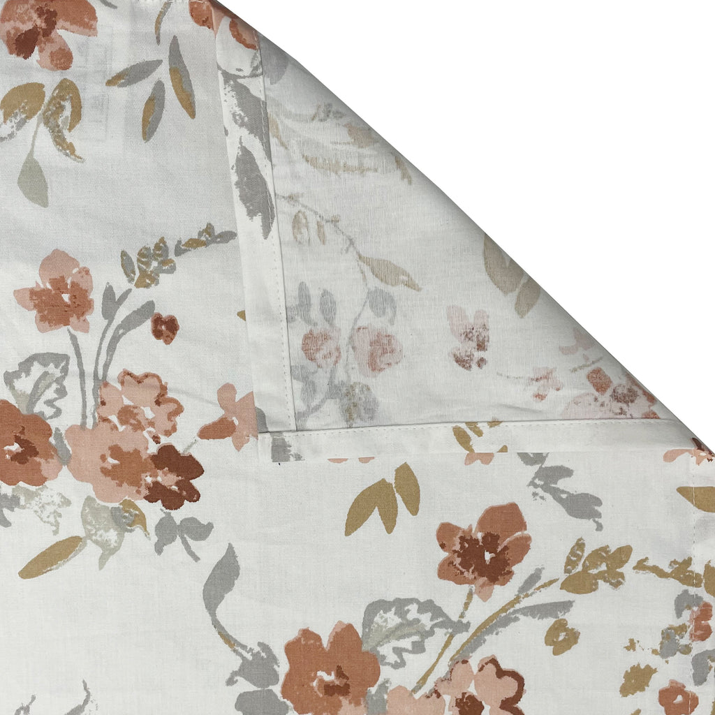 Autumn Blossom Floral 210 TC Pure Cotton Double King Bedsheet With 2 Pillow Covers