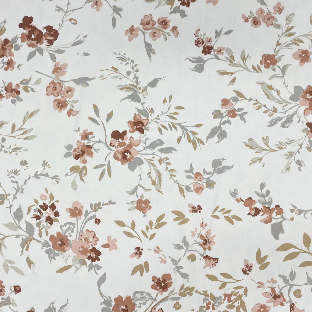 Autumn Blossom Floral 210 TC Pure Cotton Double King Bedsheet With 2 Pillow Covers
