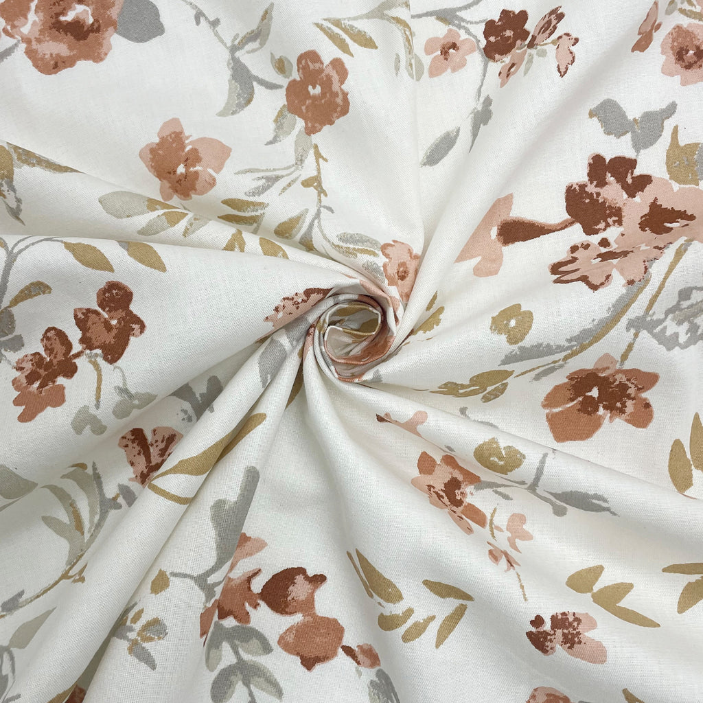 Autumn Blossom Floral 210 TC Pure Cotton Double King Bedsheet With 2 Pillow Covers