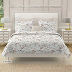 Autumn Blossom Floral 210 TC Pure Cotton Double King Bedsheet With 2 Pillow Covers