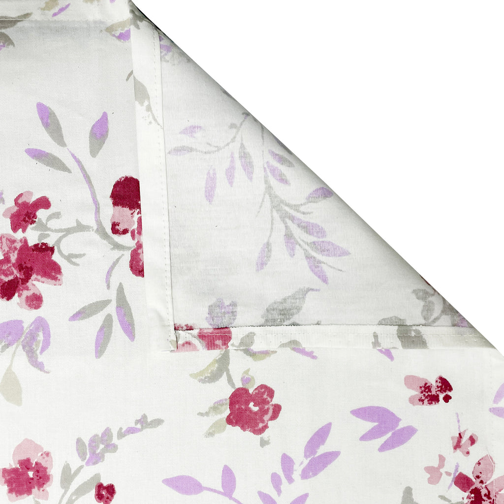 Rose Blossom Floral 210 TC Pure Cotton Double King Bedsheet With 2 Pillow Covers