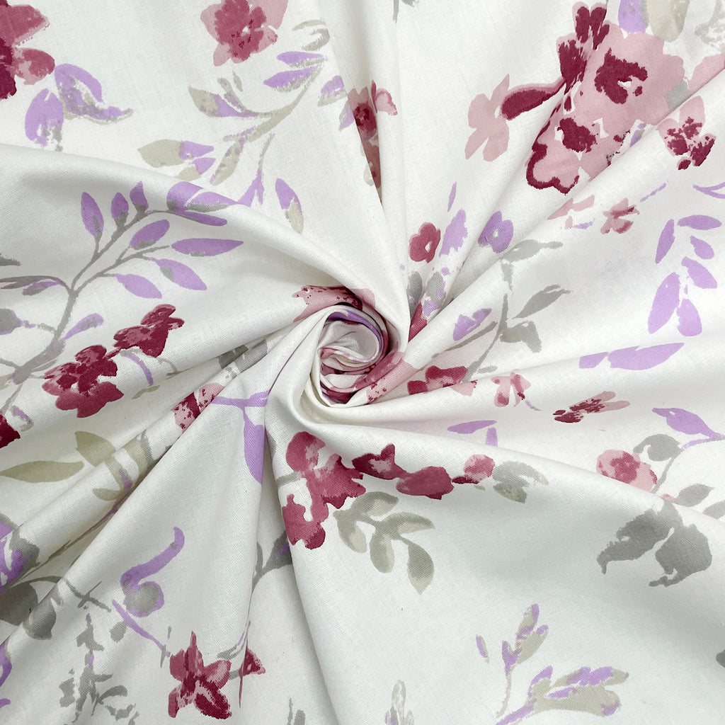 Rose Blossom Floral 210 TC Pure Cotton Double King Bedsheet With 2 Pillow Covers