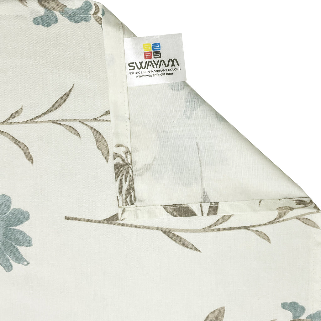 Wildflower Meadow 210 TC Pure Cotton Double King Bedsheet With 2 Pillow Covers