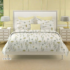 Meadow Blossom 210 TC Pure Cotton Double King Bedsheet With 2 Pillow Covers