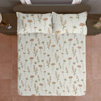 Blush Meadow 210 TC Pure Cotton Super King Bedsheet With 2 Pillow Covers