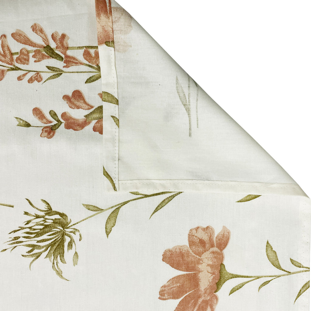 Blush Meadow 210 TC Pure Cotton Super King Bedsheet With 2 Pillow Covers