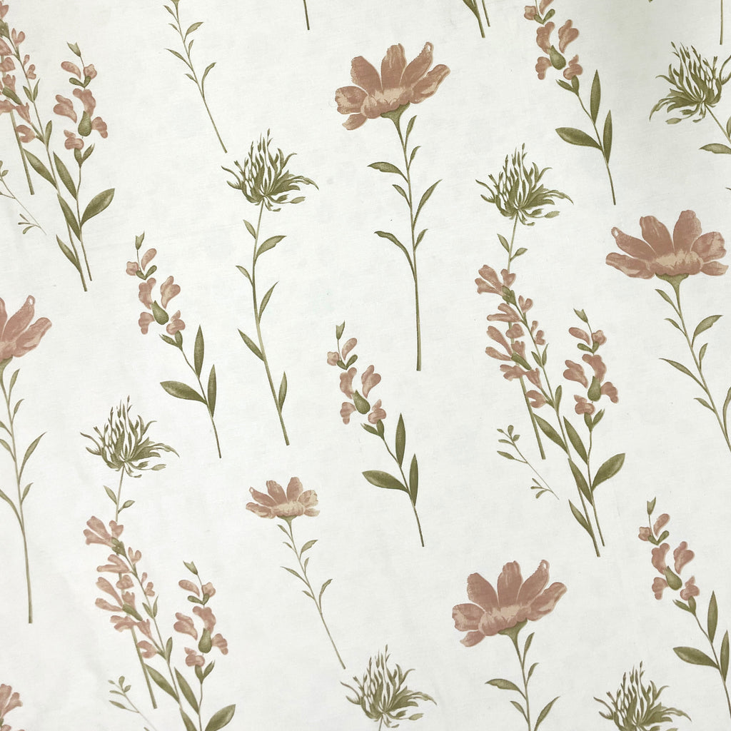 Blush Meadow 210 TC Pure Cotton Super King Bedsheet With 2 Pillow Covers