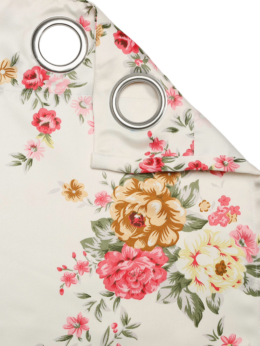 English Rose Floral Cotton Door Curtain for Bright and Elegant Spaces