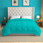 Cozy Cotton Self stripes Blue Double AC Quilt