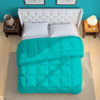 Cozy Cotton Self stripes Blue Double AC Quilt
