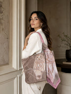 Twilight Branches - Owl-Inspired Artistic Canvas Tote