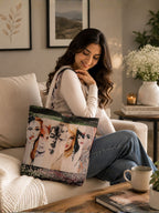 Urban Muse - Artistic Portrait Print Tote Bag with Contemporary Chic Appeal