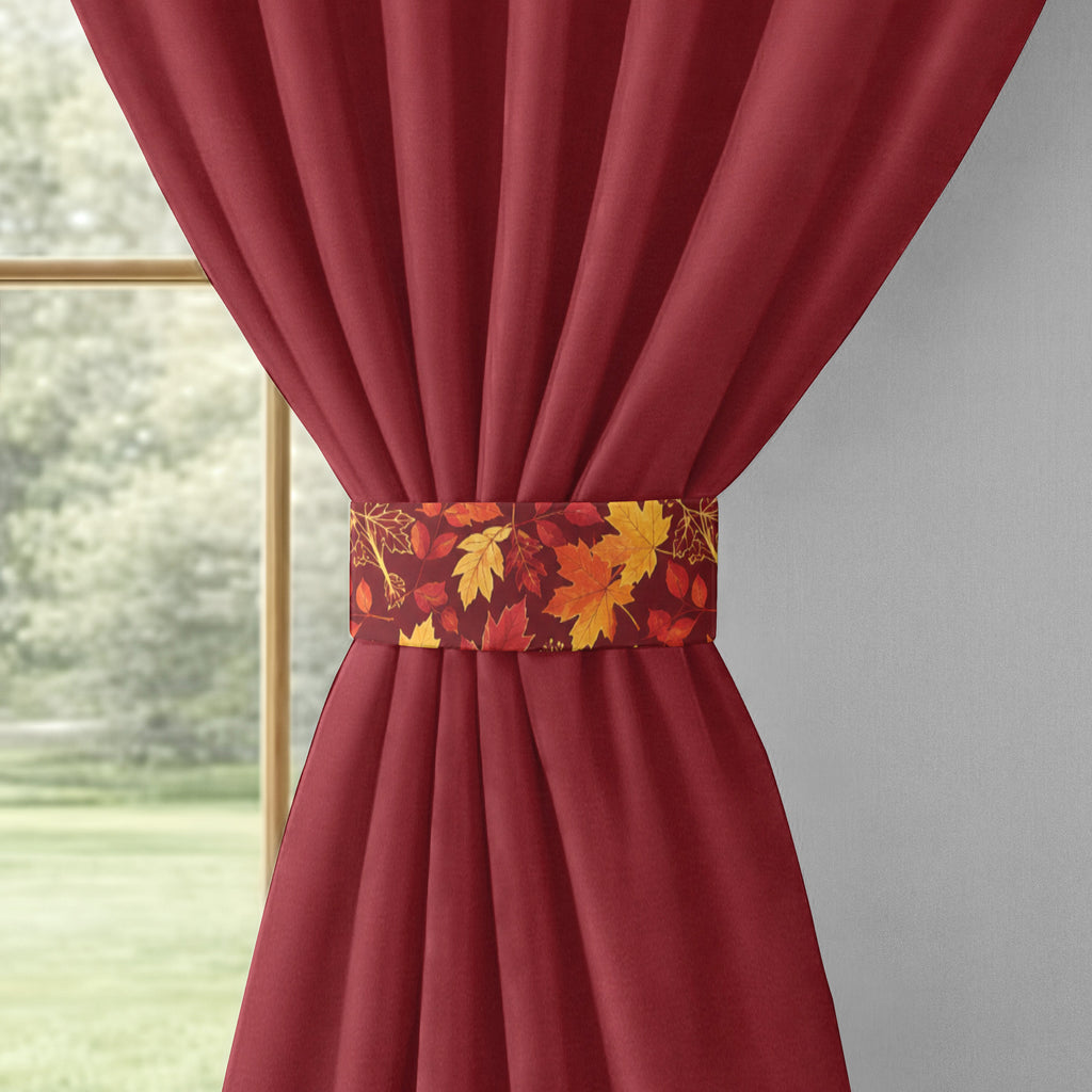 Burgundy Floral Border 250 GSM Polyester 100% Blackout Eyelet Curtain