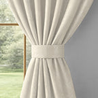 Ivory Serenity 250 GSM Polyester 100% Blackout Eyelet Curtain