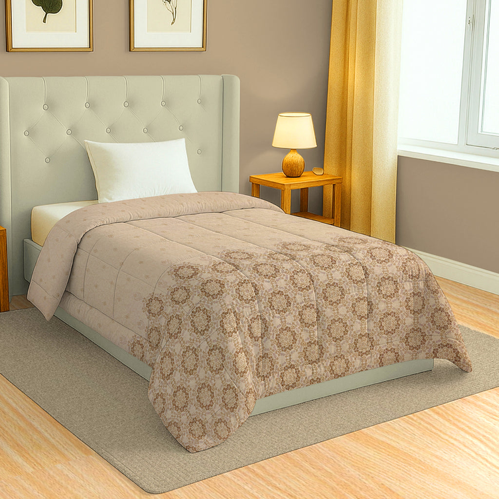 Cozy Cotton Mandala Red Single Winter Quilt