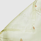 Ivory White Coral Floral 240 TC Cotton Bedsheet with 2 Pillow Covers
