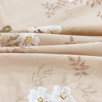 Peach Beige Pink Floral 240 TC Cotton Bedsheet with 2 Pillow Covers