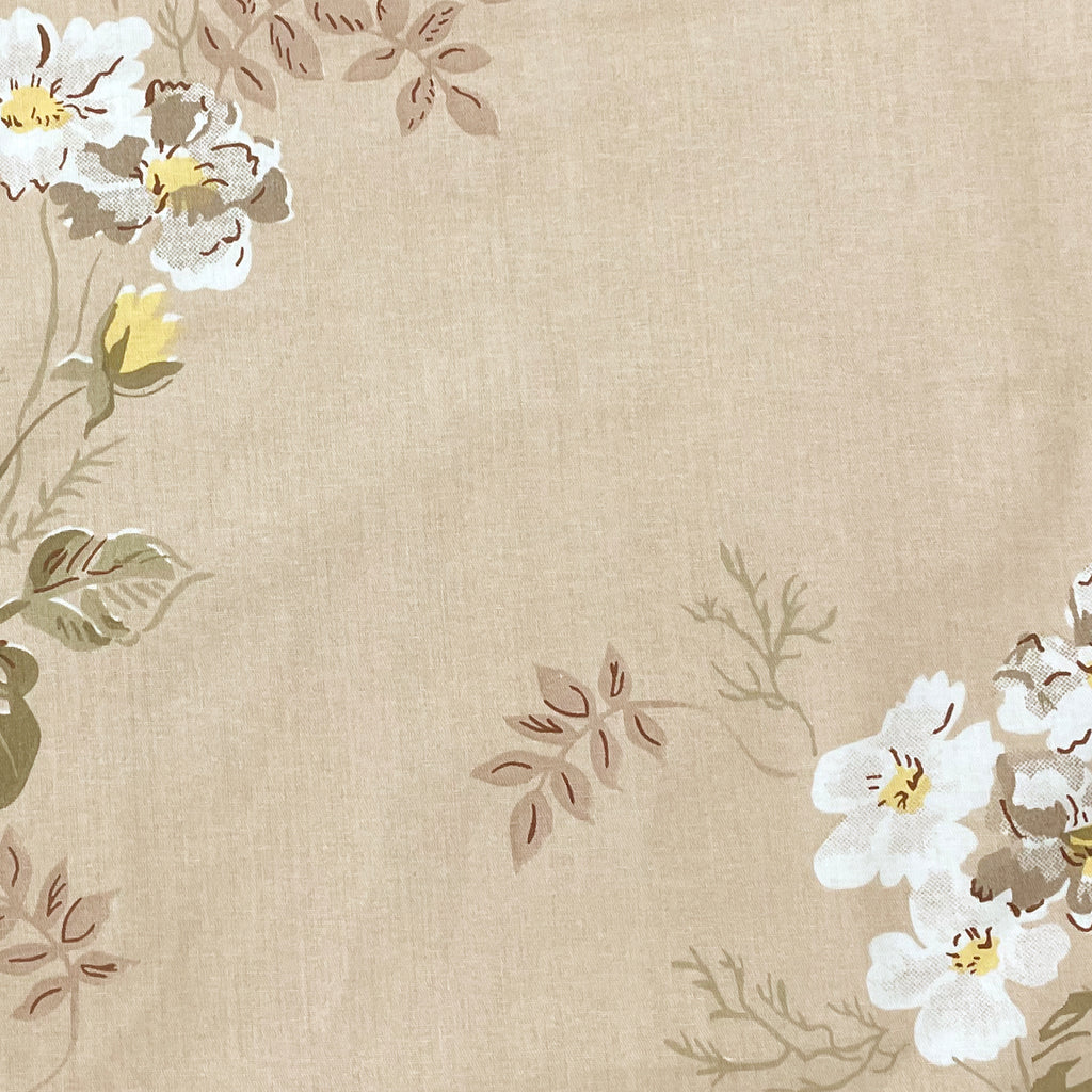Peach Beige Pink Floral 240 TC Cotton Bedsheet with 2 Pillow Covers