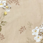 Peach Beige Pink Floral 240 TC Cotton Bedsheet with 2 Pillow Covers