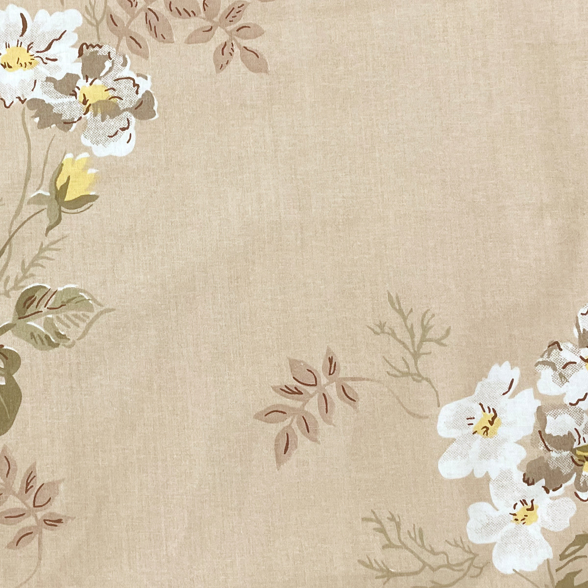 Peach Beige Pink Floral 240 TC Cotton Bedsheet with 2 Pillow Covers