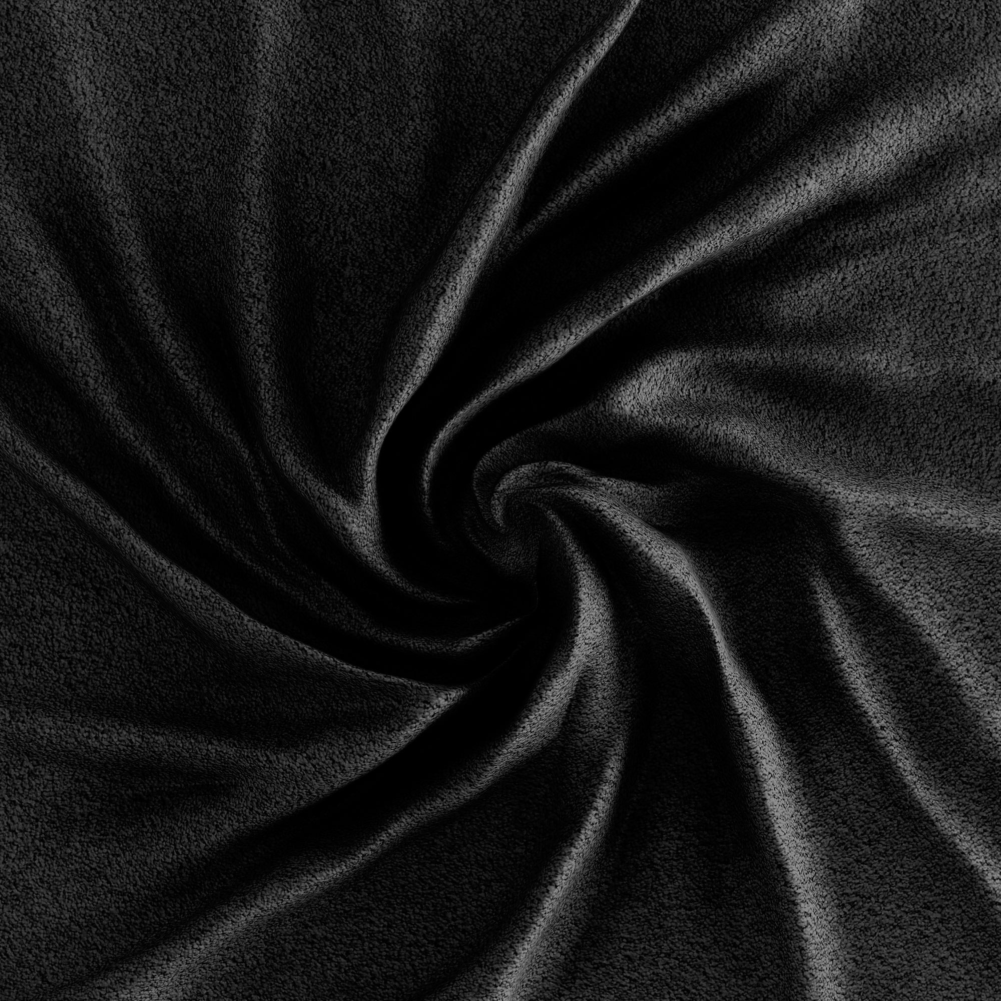 Solid Black Thermal King Fitted Bedsheet with 2 Matching Pillow Cover (72x78x10 inches)