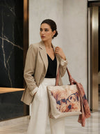 Paws & Spectacles - Quirky Pet Print Tote with Wrap
