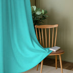 Teal Serenity 110 GSM Polyester 60% Blackout Eyelet Curtain