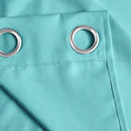 Teal Serenity 110 GSM Polyester 60% Blackout Eyelet Curtain