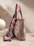 Twilight Branches - Owl-Inspired Artistic Canvas Tote