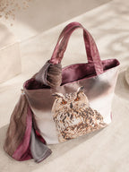 Twilight Branches - Owl-Inspired Artistic Canvas Tote