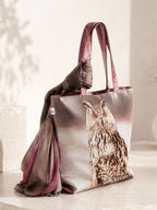 Twilight Branches - Owl-Inspired Artistic Canvas Tote