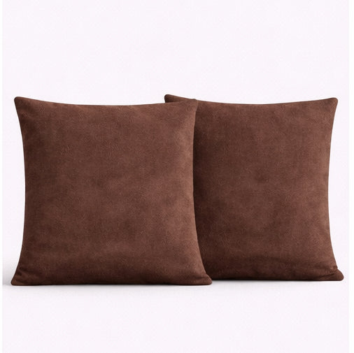 Swayam Brown Diamond Quilted Cushion Cover 12x12 Inches Set of 2