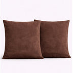 Swayam Brown Diamond Quilted Cushion Cover 12x12 Inches Set of 2