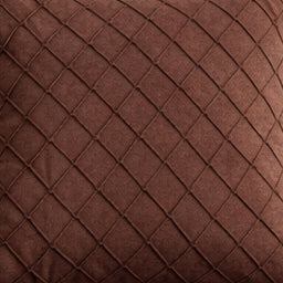 Swayam Brown Diamond Quilted Cushion Cover 12x12 Inches Set of 2