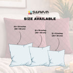 Swayam Dusty Rose Diamond Quilted Cushion Cover 12x12 Inches Set of 2
